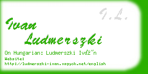 ivan ludmerszki business card